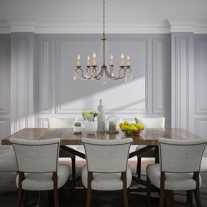 Livex Lighting 6516-71 Pennington 6 Light Chandelier, Hand Applied Venetian Golden Bronze