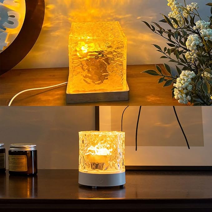 Ocean Wave Ceiling Projector,16 Colors Ocean Wave Light Projector, Water Ripple Ambient Night Light with Remote, Touch Control Aurora Projector Non-Wood for Bedroom,Room Decor,Kids Room (Cubic)