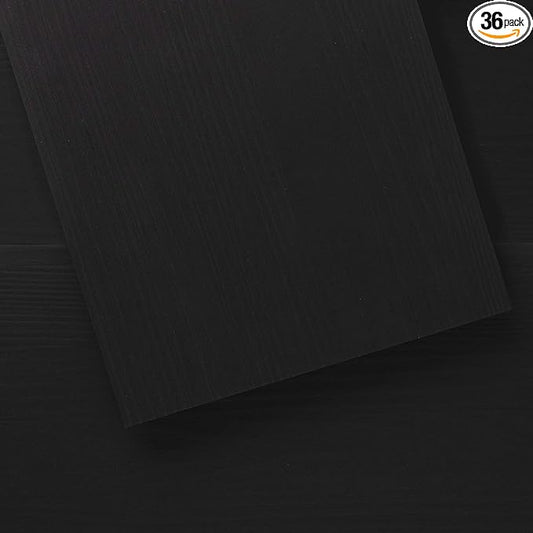 LUCiDA SURFACES Luxury Vinyl Flooring Tiles-Peel and Stick Floor Tile for DIY Installation-36 Wood-Look Planks-Nero-Black-BaseCore-54 Sq. Feet