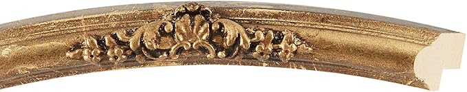 OVALCREST Oval Beveled Wall Mirror for Home Decor - Contessa Style - Champagne Gold - 18" x 14"