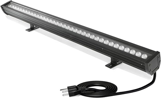 54W Outdoor LED Wall Washer Light, 40IN 6840LM 2700K Warm White Heavy Duty Aluminum LED Wall Washer Light Bar, 120V Waterproof IP67 Outdoor LED Light Bar for Patio Yard Garden, Plug in