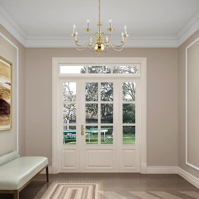 Livex Lighting 5007-01 Williamsburgh 8-Light Chandelier, Antique Brass,Copper