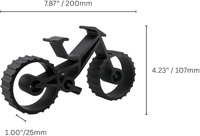 Bicycle & Cyclist Sculpture – Minimalist Decorative Accent for Cycling Enthusiasts & Modern Home Decor | Collectible Design (Downhill Mountain Bike Matte Black)