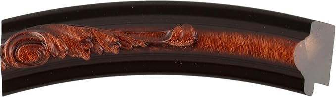 OVALCREST Oval Beveled Wall Mirror for Home Decor - Florence Style - Vintage Walnut - 28" x 22"