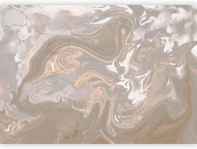 artgeist Premium Wall Mural Stone Wall 197x138 in - Non-Woven Wallpaper Fleece Wall Decor Photo Print Picture Image Design Marble Like Abstract 3D Effect Illusion f-A-0882-a-a