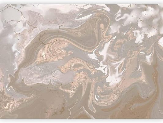 artgeist Wall Mural Stone Wall 138x101 in - XXL Non-Woven Wallpaper Fleece Wall Decor Photo Print Picture Image Design Marble Like Abstract 3D Effect Illusion f-A-0882-a-a