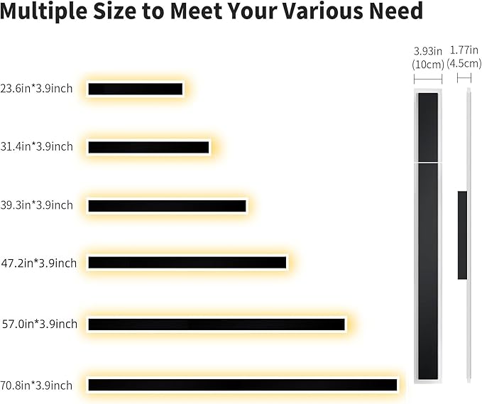 2 Pack 47.2 inch Modern Led Outdoor Wall Light, 3000K-6000K 10%-100% Dimmable Lights for Outside, IP65 Waterproof Wall Sconce Light with Remote Control for Porch,Hallway, Garage,Patio,Stairway,Yard