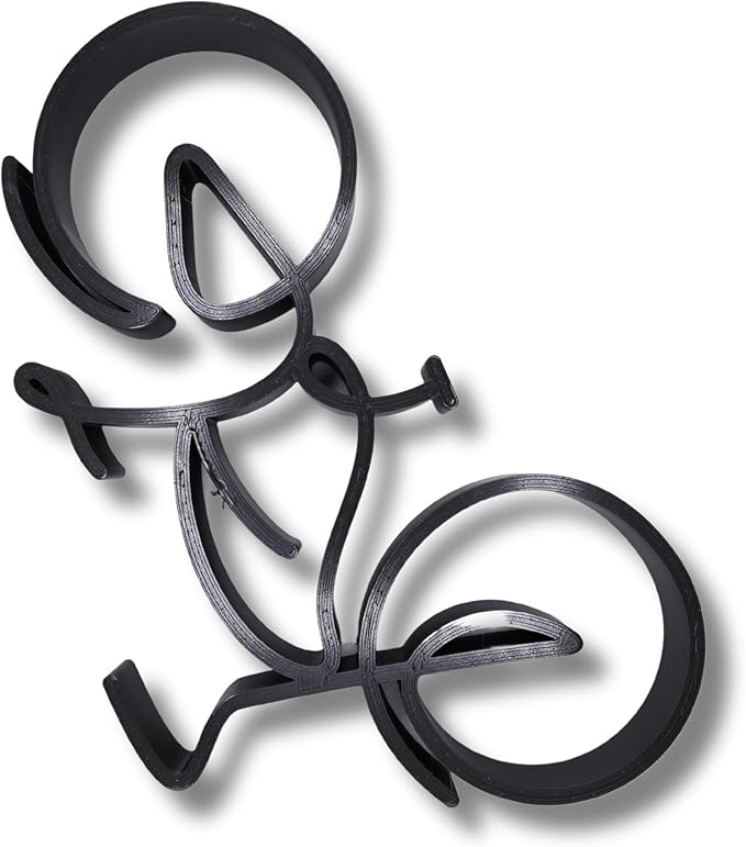 Bicycle & Cyclist Sculpture – Minimalist Decorative Accent for Cycling Enthusiasts & Modern Home Decor | Collectible Design (Beach Cruiser Matte Black)