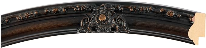 OVALCREST Oval Beveled Wall Mirror for Home Decor - Jefferson Style - Rubbed Bronze - 26x32 Outside Dimensions