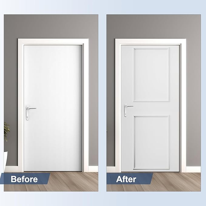 NeatiEase 2 Set Peel and Stick Wall Molding Trim Kit, 16" x24" Premade Wainscoting Panels, Self Adhesive Moulding Panel for Interior Walls Picture Frame