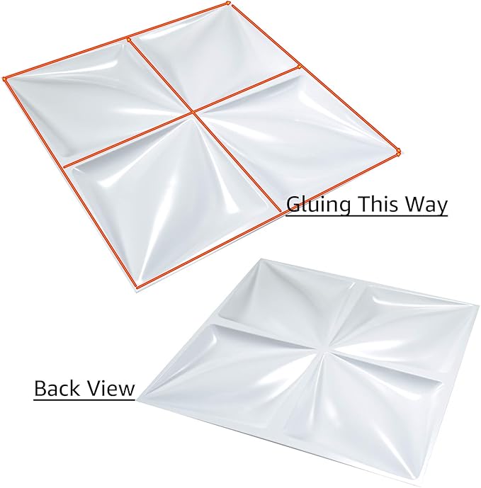 Art3d White 3D Wall Panel PVC Flower Design Cover 3 Sq Meter, for Interior Wall Decor in Living Room, Bedroom, Lobby, Office, Shopping Mall