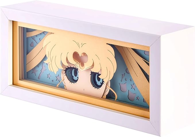 Anime LED Light Box, Manga Shadow Box Frame, Paper Cut, Table Lamp for Anime Enthusiasts, RGB Multi Color, Night Light for Room Decor, Unique Anime Desk Decor (Sailor Moon)