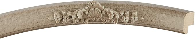 OVALCREST Oval Beveled Wall Mirror for Home Decor - Athena Style - Taupe - 21" x 17" Outside Dimensions