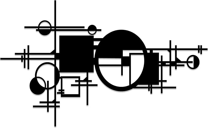 Abstract Metal Wall Decor, Modern Wall Art, Contemporary Home Office Decoration, Unique Geometric Wall Sculpture, Modern Mid Century Hanging, Decor for Living Room, Bedroom, Hallway, Housewarming Gift