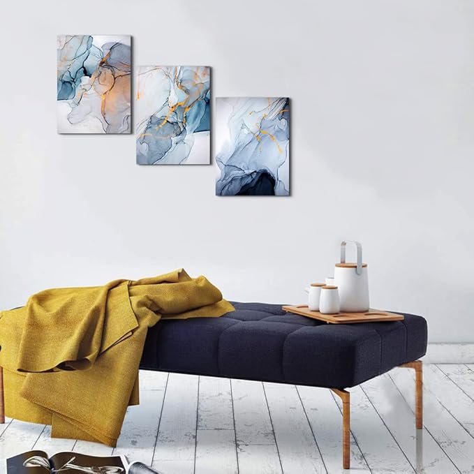 Canvas Wall Art For Living Room Abstract Wall Decor For Bedroom Modern Office Wall Decorations Ink Paintings Fashion Abstract Pictures Artwork Bathroom Canvas Art Prints Kitchen Home Decor 3 Piece