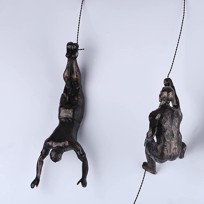 Climbing Men Wall Art Decor Sculpture,Nordic Modern Simplicity Decorative Wall Art, Climbing Man Sculptures,Home & Office Climber Gifts