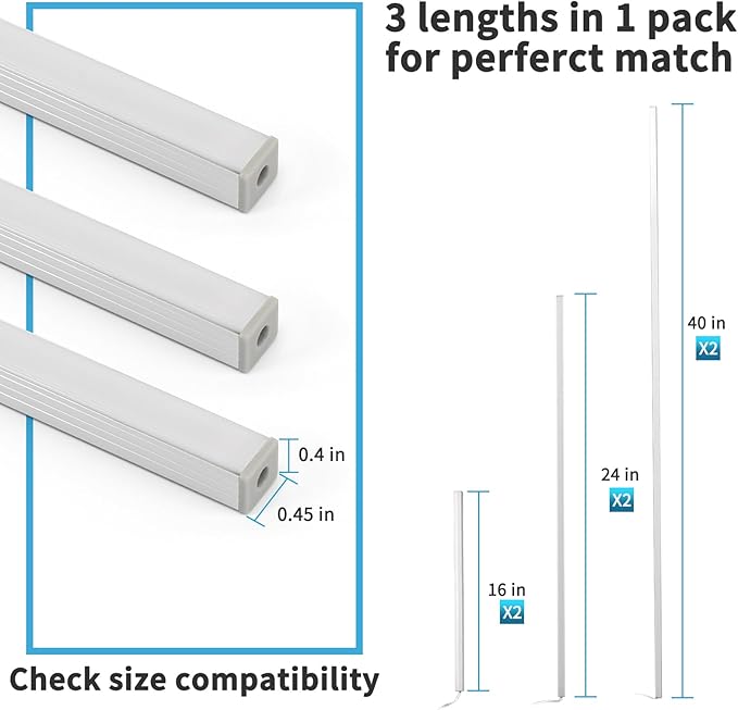 Art3d LED Recessed Lighting Kit - 6pcs Self-Adhesive White LED Light with Smart Switch, 3000k Touching Switch Light for Wood Slat Wall Panels Headboards Home Decor - Housing White