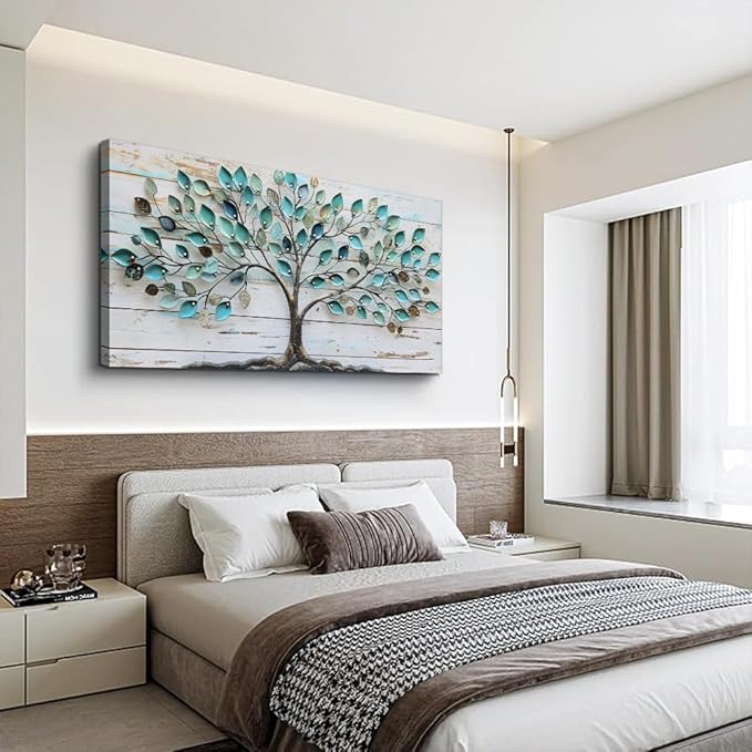 MHARTK66 Wall Art For Living Room Abstract Wall Decor For Bedroom Large Wall Art Canvas Prints Tree Landscape Picture Framed Artwork For Walls Office Paintings Modern Decorations For Home 24 X 48