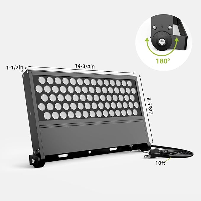 288W LED Wall Washer Light with RF Remote, 28800LM Super Bright Wall Wash Lighting RGBW+5700K Color Changing Waterproof Floodlights for Stages & Events, Landscapes, Billboards, Outdoor & Indoor