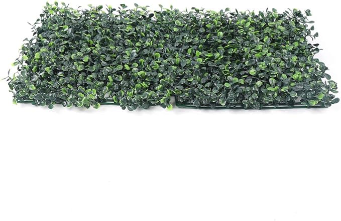 48 PCS Grass Wall Panels, 10"x 10" Artificial Boxwood Hedge Greenery Backdrop Covers, Privacy Hedge Screen for Indoor Outdoor Garden Backyard Fence