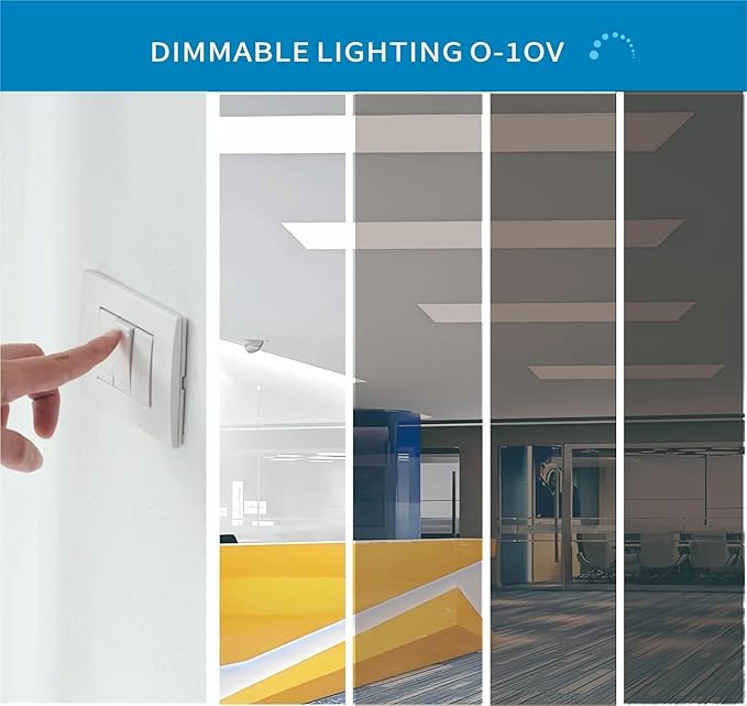 2X4 FT LED Light Flat Panel, 20-40W, 5 CCT 3K | 3.5k | 4K | 5K | 6.5K, Dimmable Recessed Drop Ceiling Lights, 2500/3125/3750/4275/5000 Lumens, Lay in Fixture for Office,120-277V, UL DLC (4 Pack)