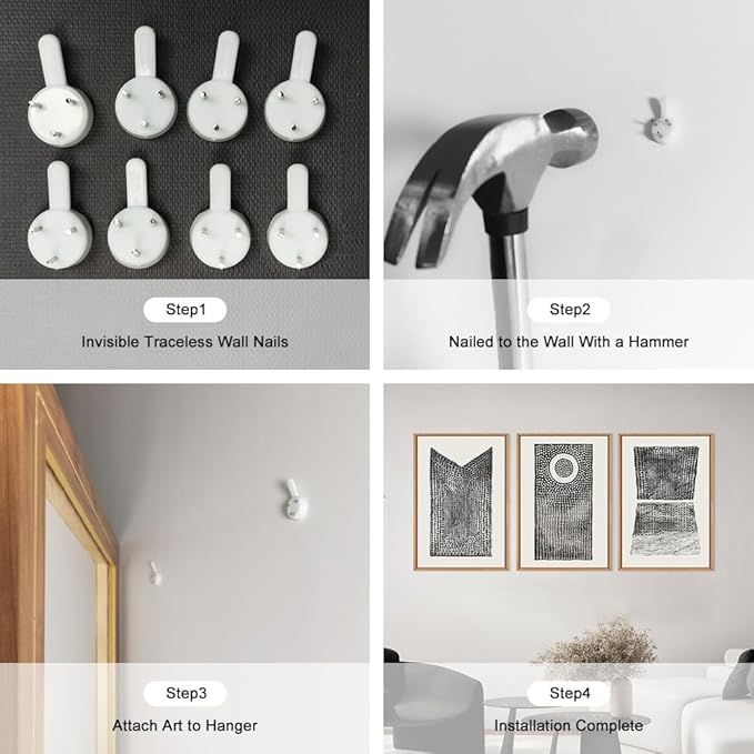 Abstract Dot Pattern Framed Canvas Wall Art Set,Minimalist Black and White Wall Decor,Neutral Geometric Print,Modern Circle Boho Mid Century Artwork for Living Room,Bedroom-24 x36 x3