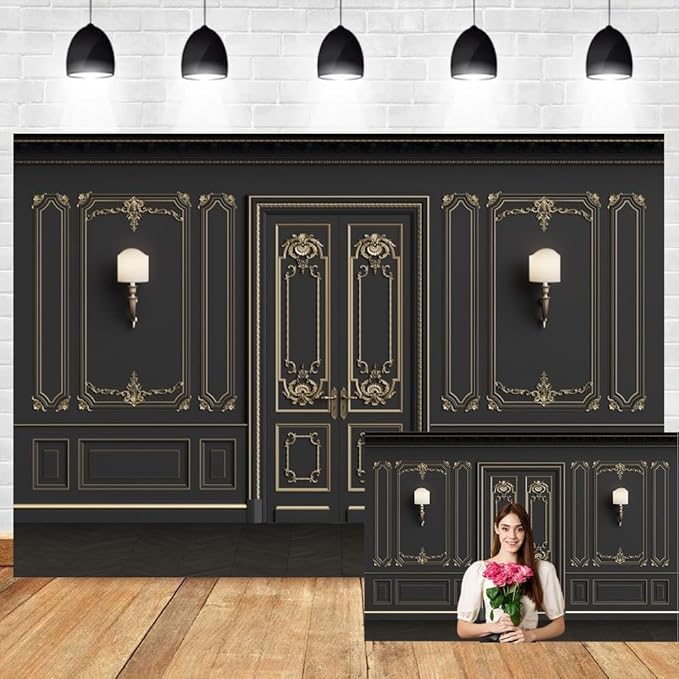 Leyiyi 5x3ft Vintage Room Inside Backdrop European Frame French Door Modern Castle House Cementery Wall Vintage Lantern Photo Background Cowboy Kids Birthday Portrait Studio Prop Vinyl Wallpaper