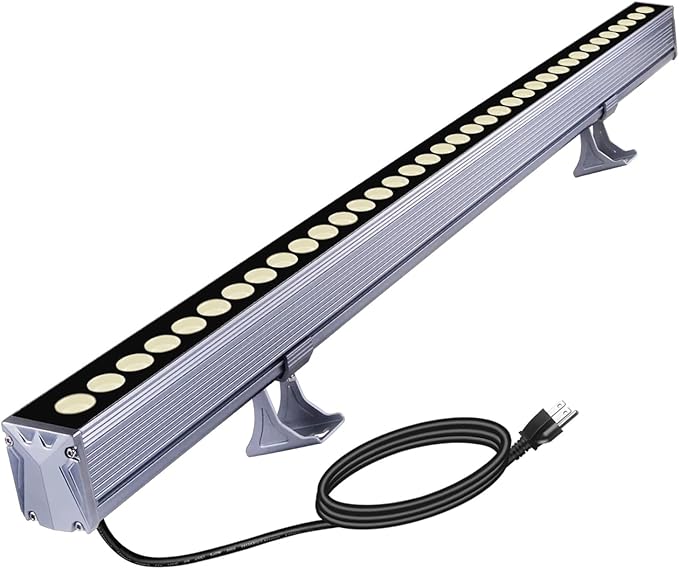 36W LED Wall Washer Lights, 4000K Neutural White Linear Flood Light, 3.2ft/40 120V LED Light Bar, IP65 Waterproof Outdoor LED Wall Washer Lights for Landscape, Church, Ads, Yard, Garden