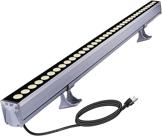 36W LED Wall Washer Lights, 4000K Neutural White Linear Flood Light, 3.2ft/40 120V LED Light Bar, IP65 Waterproof Outdoor LED Wall Washer Lights for Landscape, Church, Ads, Yard, Garden