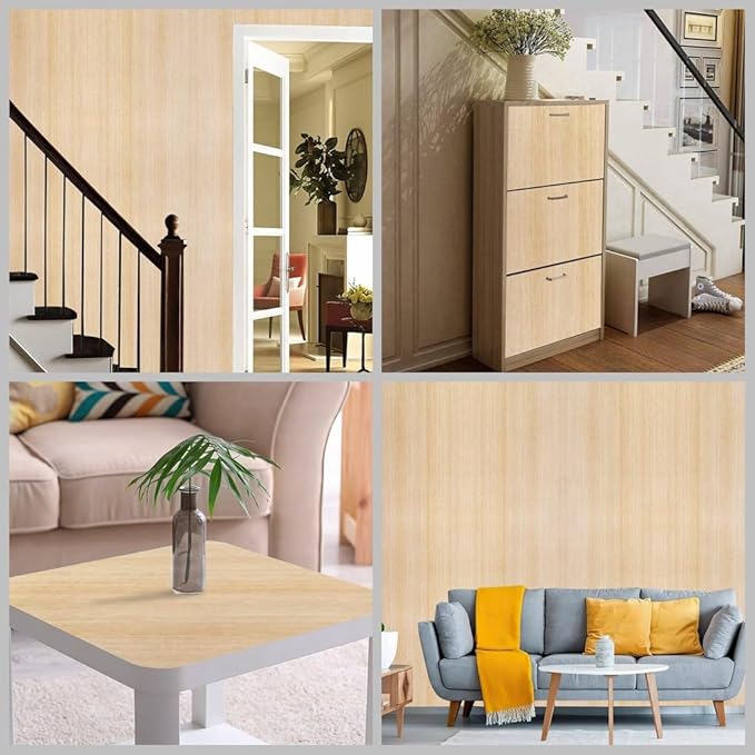 Arthome 23.6" x200"Peel and Stick Oak Wood Contact Paper Self-Adhesive Wall Paper,Decorative Vinyl Film for Countertop, Cabinets, Shelf, Drawer Liner,Easy to Clean Removable Wall Covering