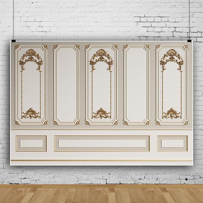 Leyiyi 5x4ft European Style Vintage Room Inside Backdrop European Frame Modern House Classic French Castle Cementery Wall Retro Style Photo Background Cowboy Kids Birthday Portrait Studio Props