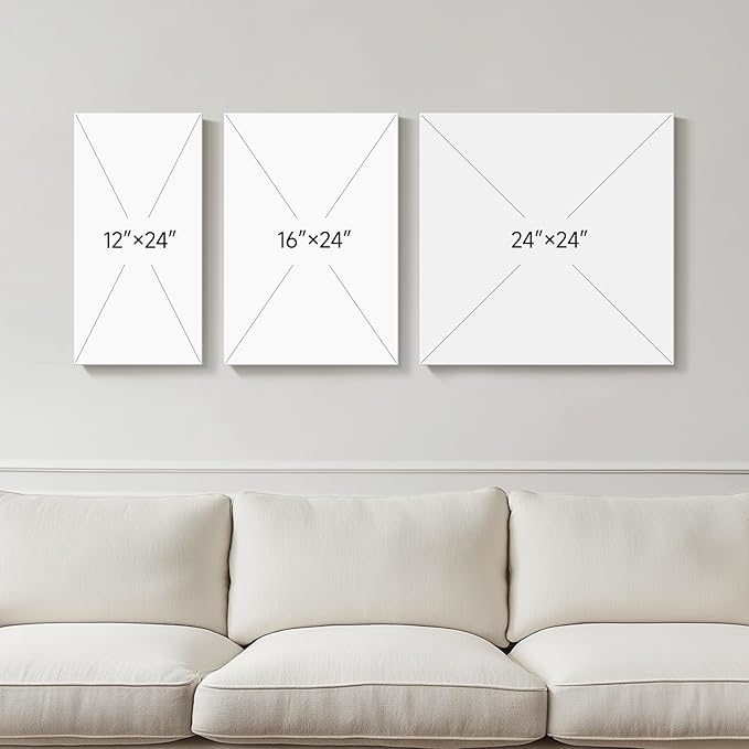 3D Textured Black and White Abstract Wall Art with LED Lights Moon Design, 3 Piece Modern Wall Paintings Artwork for Walls, Minimalist Neutral Black Beige Wall Decor for LIving Room, Hallway, Bedroom