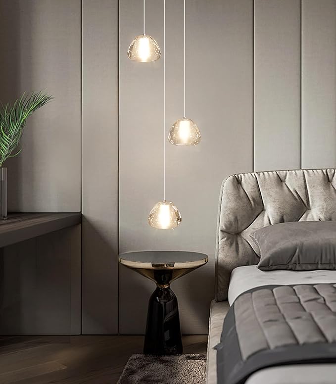 Modern Chandelier Crystal Pendant Light for Kitchen Island Dining Room Bedroom Hallway Gold