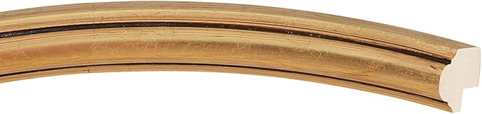 OVALCREST Oval Beveled Wall Mirror for Home Decor - Saratoga Style - Gold Leaf - 22x26 Outside Dimensions