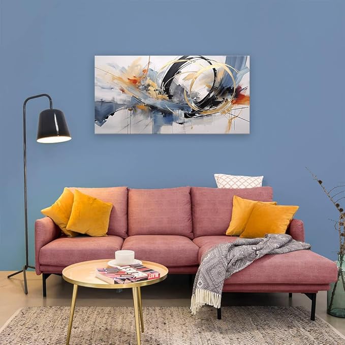 BYXART Abstract Canvas Wall Art for Bedroom Modern Minimalist Artwork For Living Room Painting Prints Picture for Bathroom Home Office Decorations 40L x 20W