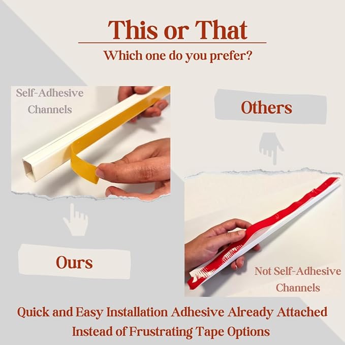 One Cord Channel Cable Concealer - 315in One-Cord Cover for Wall, Mini Wire Hider for 1-2 Wires, Paintable Electric Cable Cover for Outside, Wall Mount TV Cord Hider