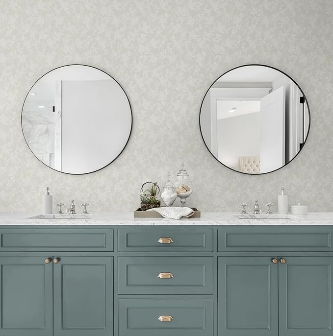 NextWall Tonal Floral Peel and Stick Wallpaper (Neutral)