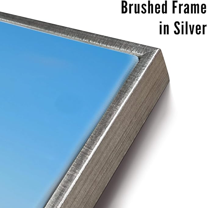 Canvas Wall Art Ocean Picture: Living Room Bedroom Large Seascape Sunset Framed Painting Sea Beach Scene Coastal Pier Print Artwork for Home Office 48 x 32 Inch