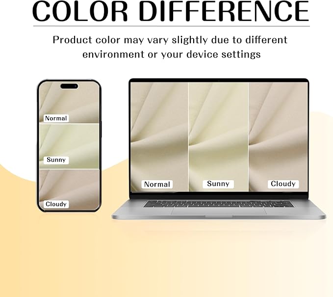 ChrisDowa Grommet Blackout Curtains for Bedroom - Thermal Insulated Room Darkening Curtains for Living Room (1 Panel Set, Beige,42W x 84L)