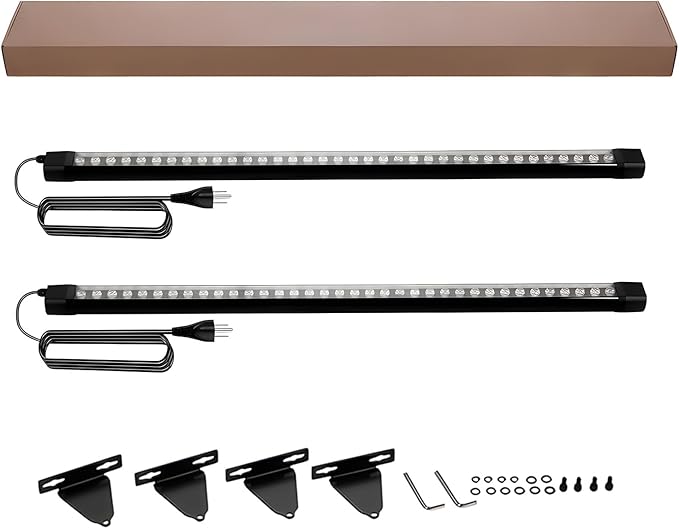 36W LED Wall Washer Light, 2FT 4000K Neutral White Outdoor Wall Washer Light Bar, 120V IP67 Waterproof LED Light Bar for Outdoor, Plug in (2 Pack)