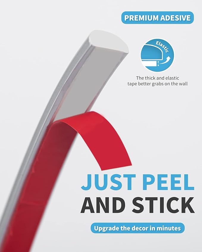 Art3d 25 Ft Peel and Stick Trim for Backsplash Tile Edge, Self-Adhesive Liner for Corner Decor in Silver