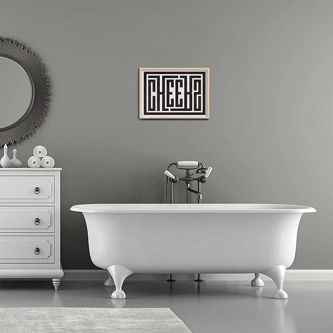 KISSFOX Retro Cheers Typography OAK Wood Framed Wall Art Farmhouse Western Canvas Art Prints Rustic Southwestern Pictures Wall Decor Modern Mid Century Artwork For Gallery Bistro Entryway Living Room