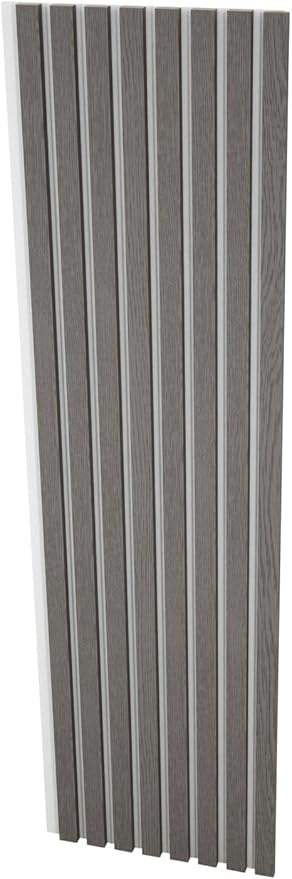 94" x 12.6" 3D Acoustic Slat Wood Wall Panels | Modern Sound-Dampening & Eco-Friendly Design (2-Piece Set) (Silverwood Gray)