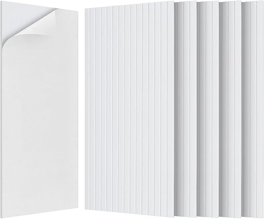 10 Pack Large Acoustic Panels,47.2" X 23.6" Acoustical Wall Panel,Self-Adhesive Sound Proof Panel for Office, Decorative Soundproof Wall Panels for Home Studio (White)
