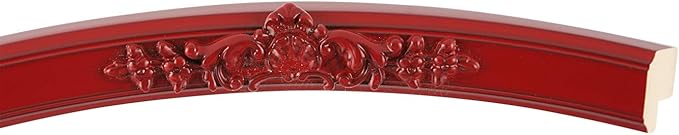 OVALCREST Oval Beveled Wall Mirror for Home Decor - Athena Style - Holiday Red - 21" x 17" Outside Dimensions