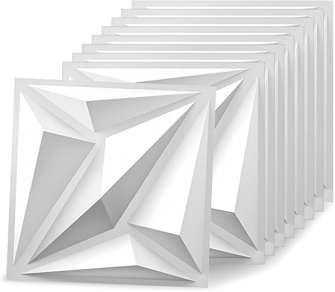 33-Piece 3D Embossed PVC Wall Panel Set – 12x12 Inch Textured Wall Decor – Quick Install, Water-Resistant – Modern Accent Panels for Living Room, Game Room, Bedroom – 33 Sq.Ft. Total Coverage