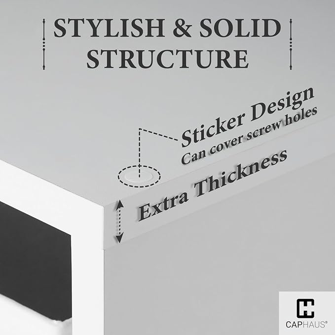 CAPHAUS Sturdy Room 13-Inch Cube Storage Organizer Shelf, with Extra Thick Exterior Edge, Open Storage Shelf Divider, Bookcase, 6-Cube / 8-Cube / 9-Cube, Colors Available in Rustic Grey Oak and White