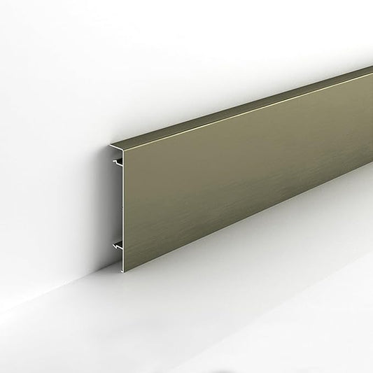 Aluminium Baseboard Molding Trim Height 40mm (1.57") Length 2000mm (6.56ft) Metal Wall Base Right Angle Aluminium Skirting Trim - Elevate Your Home Décor (Brushed Gold, 20pcs)