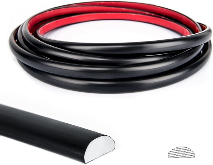 Art3d 10 Ft Peel and Stick Trim for Backsplash Tile Edge, Self-Adhesive Liner for Corner Decor in Black