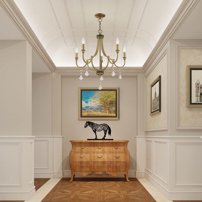 Livex Lighting 5 Lt Antique Brass Chandelier